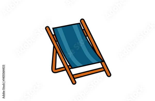 Fototapeta vector beach chair