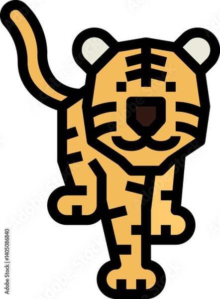 Fototapeta tiger Illustration on a white background   