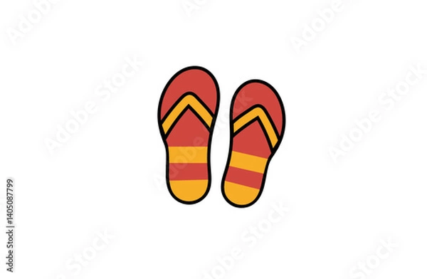 Fototapeta vector flip-flops