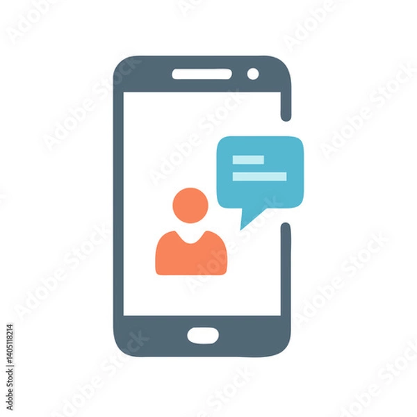 Fototapeta Smartphone Device Icon Representing Mobile Communication and Connectivity