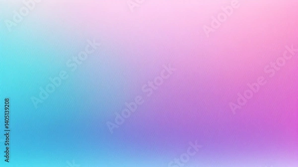 Fototapeta Pastel color gradient background with blurred blue, pink, and orange tones featuring subtle noise texture. Ideal for wallpaper, banners, presentations, and futuristic greeting cards.

