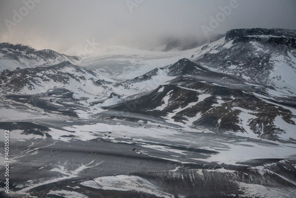 Fototapeta Beautiful view of mountain in snow Snow Hill, Antarctica 