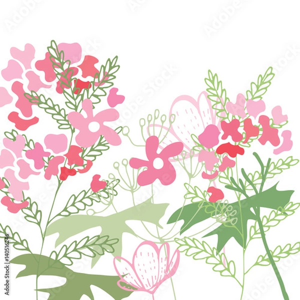 Fototapeta Summer flower composition