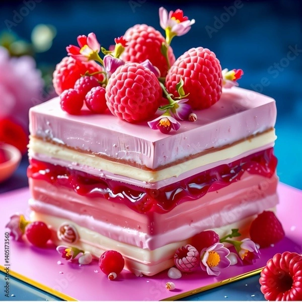 Obraz strawberry and chocolate cake