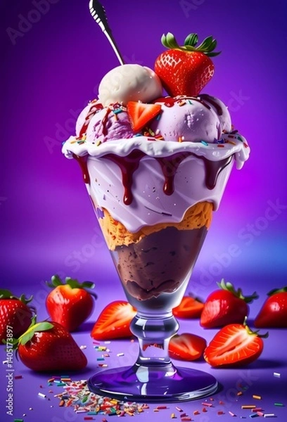 Obraz strawberry ice cream