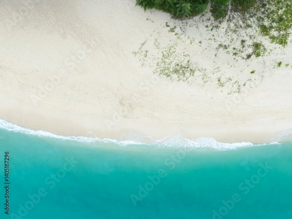 Obraz Beach sand background for summer vacation concept. Beach nature and summer seawater
