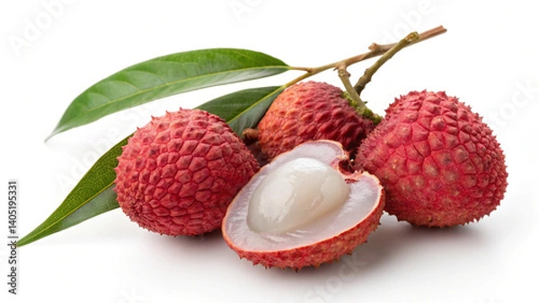 Fototapeta Lychee images with white background