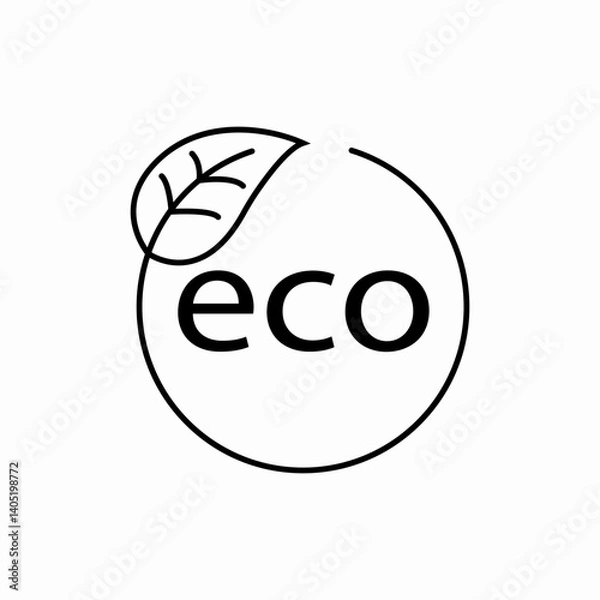 Obraz eco friendly label icon vector sign