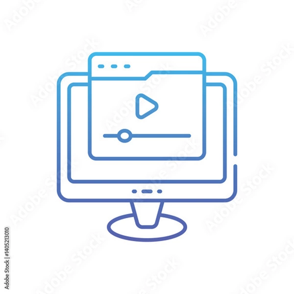 Obraz Video Course Vector icon