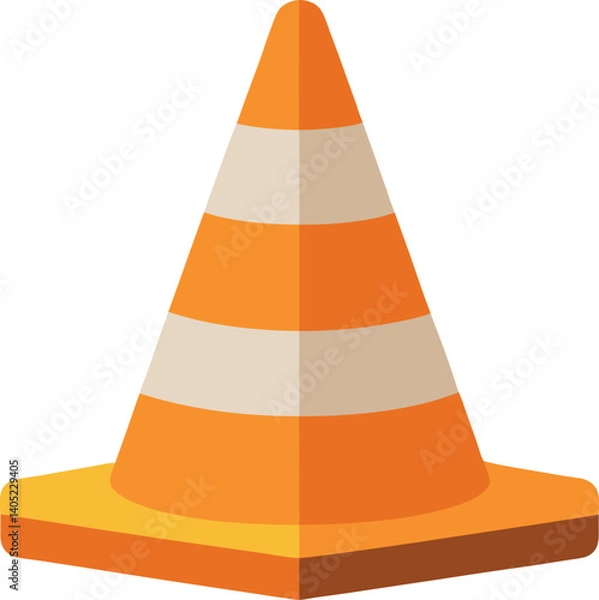 Obraz traffic cone isolated on white