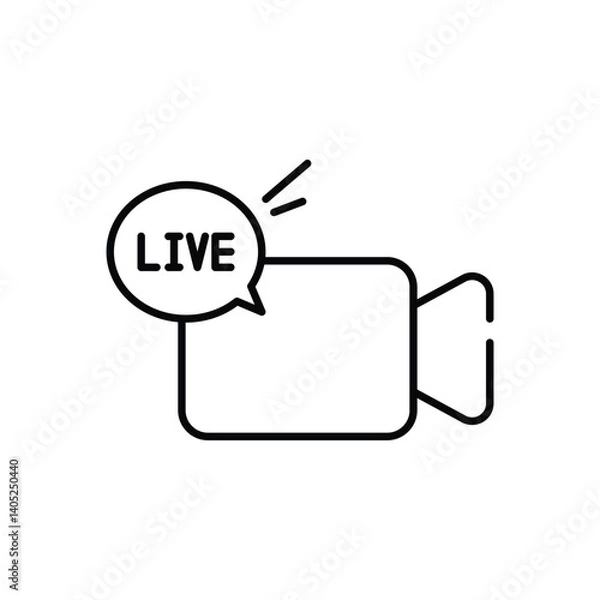 Obraz Live Webinar Vector icon