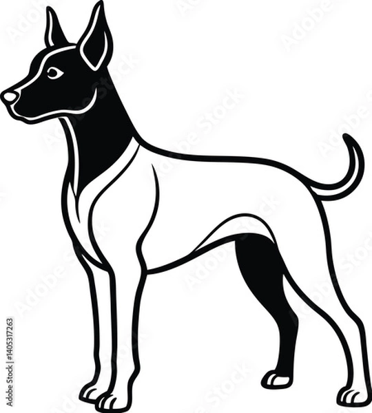 Obraz Dog silhouette vector designs 2