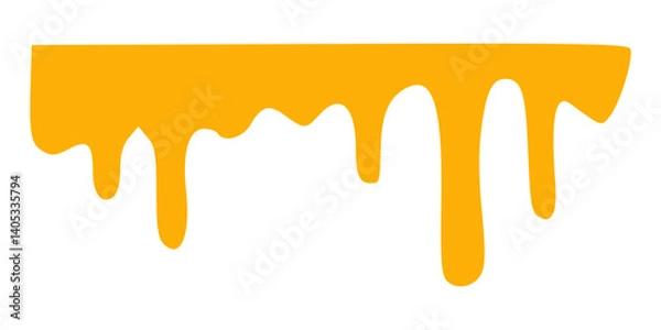 Fototapeta Melted cheese, cheese vector. cheese on white background. Flowing liquid isolated on white background. leak, splash, spilled liquid.