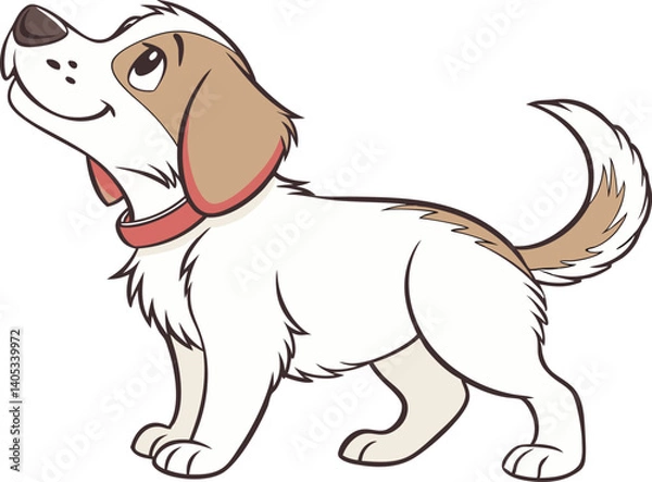 Obraz cartoon dog with a bone