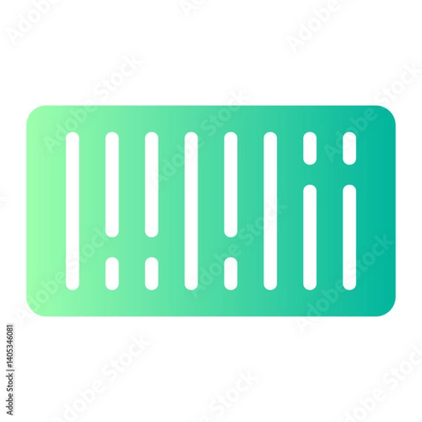 Fototapeta barcode gradient icon