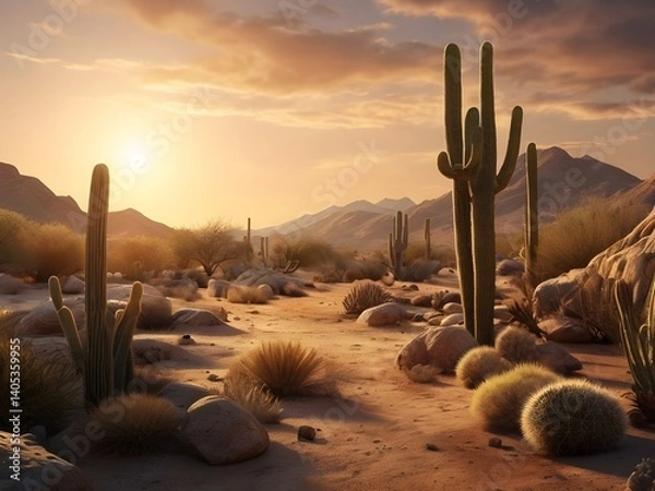 Obraz saguaro cactus in the desert