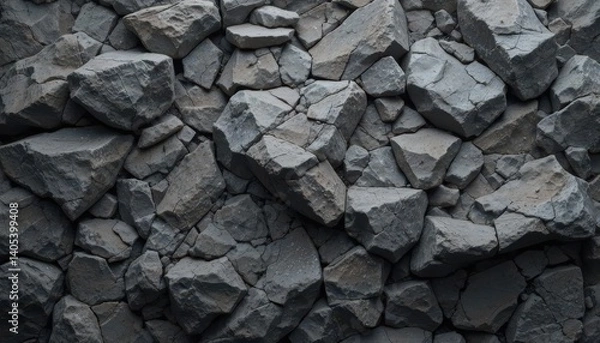 Obraz Cracked Stone Background with Organic Rock Formation.