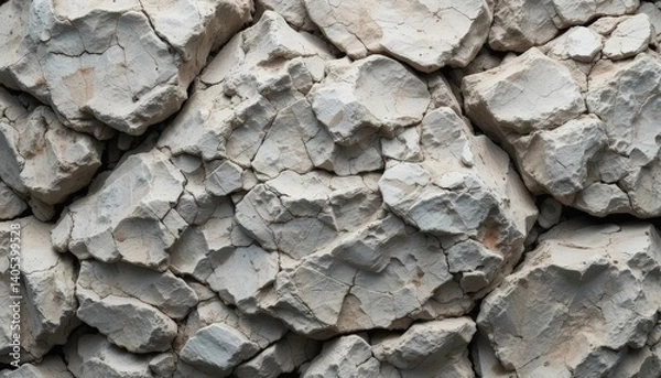 Obraz Natural Geological Texture of Broken and Cracked Rocks.