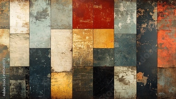 Obraz Collage of recycled textures and gradients of calm earth tones