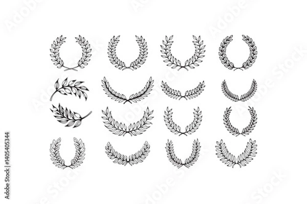 Obraz laurel wreath set