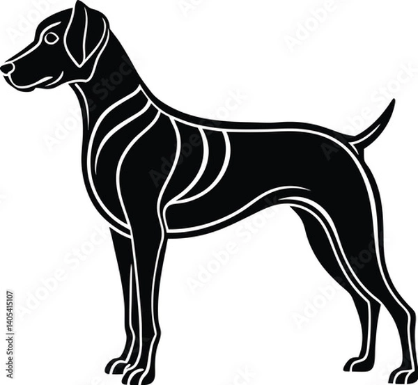 Obraz Dog silhouette vector designs 36