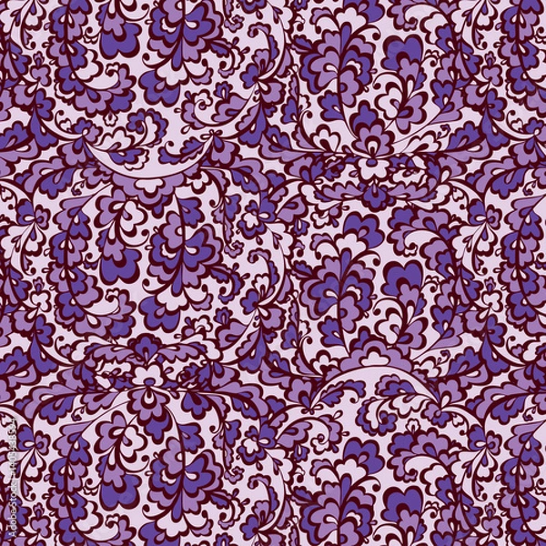 Obraz Intricate paisley flowers pattern