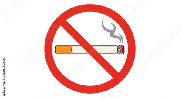 Obraz Isolated no smoking sign