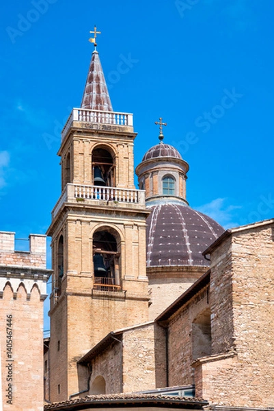 Obraz Bell Tower and Dome of the Cathedral of San Feliciano