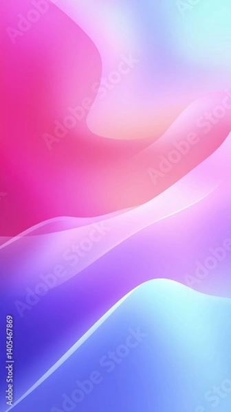 Obraz Soft pastel gradient waves create a modern abstract background, featuring artistic blur effects focusing on the center for minimalistic appeal