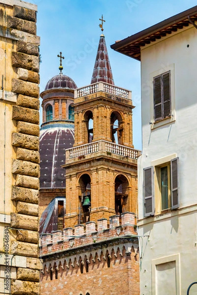Obraz Bell Tower and Dome of the Cathedral of San Feliciano