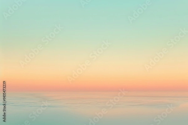 Fototapeta Tranquil pastel sky meets ethereal clouds in this serene dreamlike skyscape