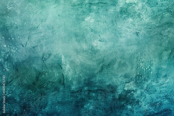 Obraz Abstract painted texture shades of teal & turquoise create a calm organic aesthetic
