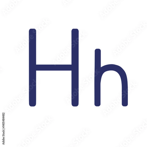 Obraz English letter (uppercase and lowercase) isolated on white background