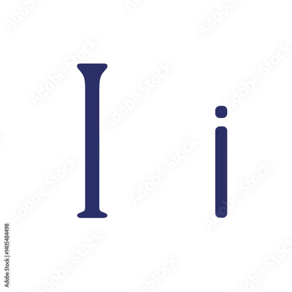 Obraz English letter (uppercase and lowercase) isolated on white background