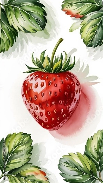 Fototapeta vector illustration of a strawberry