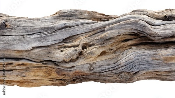 Obraz Detailed view of an aged wooden log with rich textures and tones.