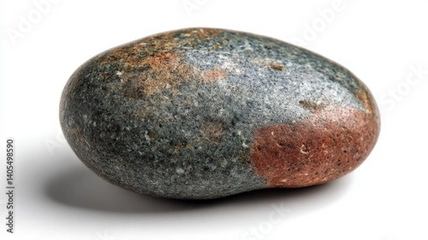 Obraz A smooth, multicolored stone with unique textures and patterns.