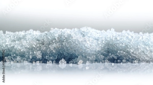 Obraz Close-up of textured sea salt crystals with soft lighting.