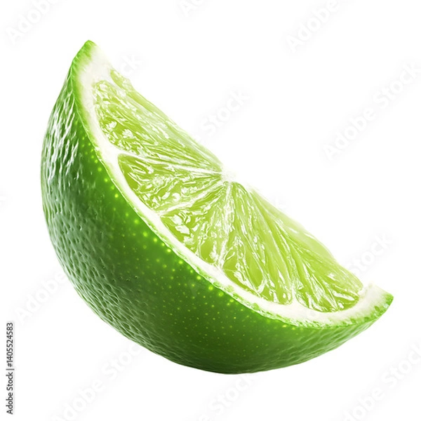 Fototapeta lime slice on transparent background