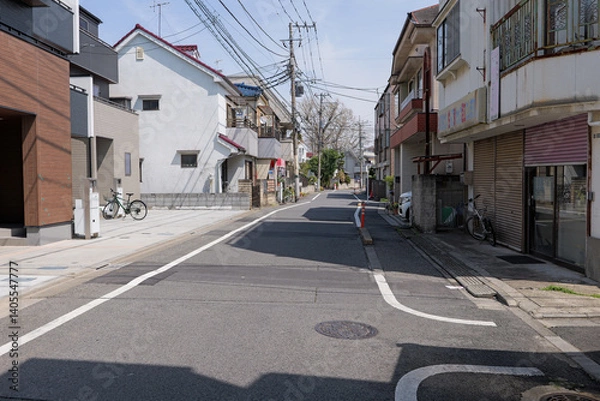 Obraz 足立区扇大橋付近の町並み