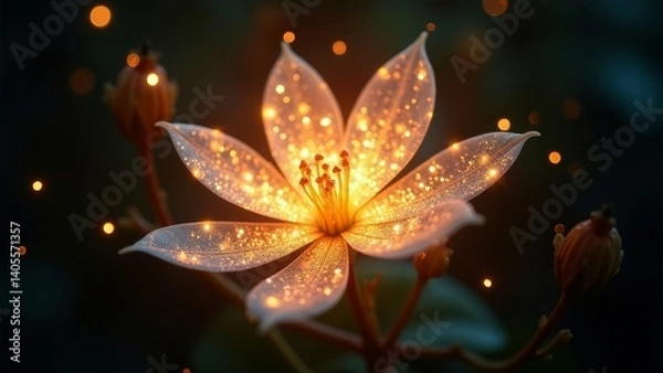 Obraz A magical flower blooming with radiance