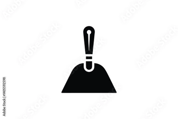 Obraz simple Dust pan silhouette icon vector isolated in white background