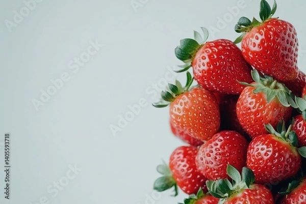 Obraz strawberries on a white background
