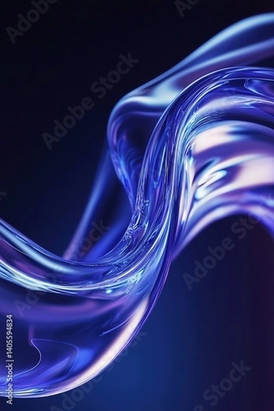 Fototapeta Abstract wave fluid texture render 