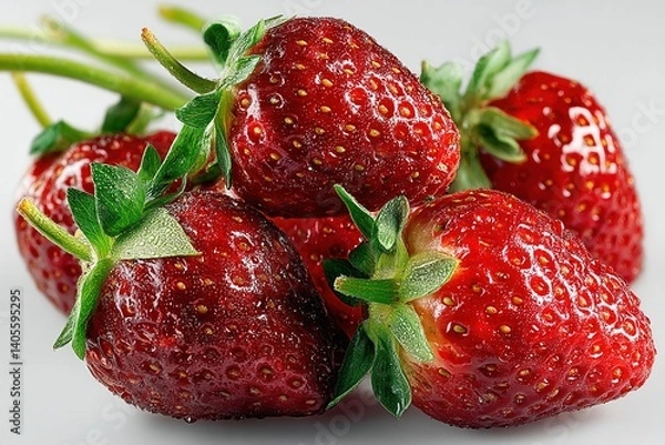 Obraz strawberries isolated on white background