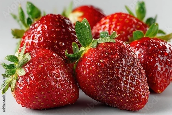 Obraz strawberries isolated on white background