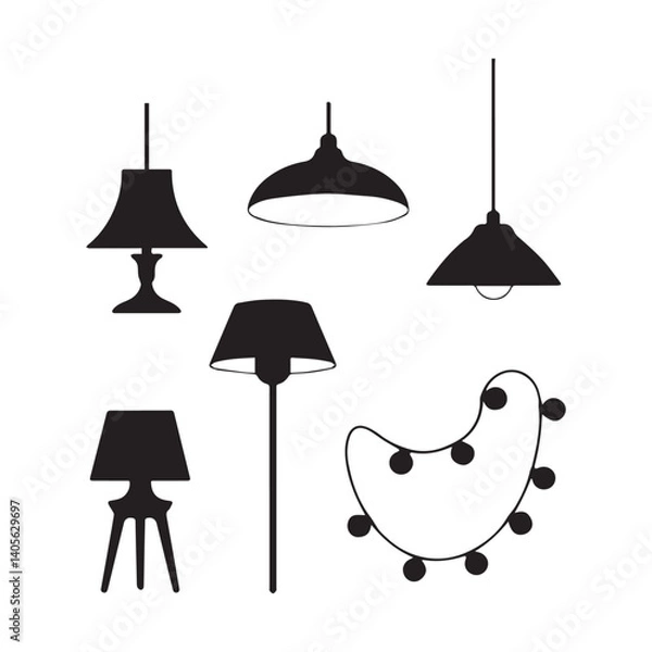 Fototapeta Vector silhouette Light.