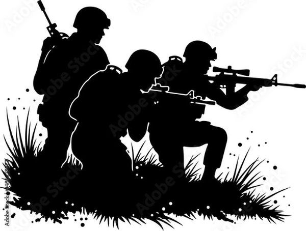 Fototapeta "Brothers in Arms: Shadows of Duty"

"On the Front Line: United for the Mission"

"Silhouettes of Valor"