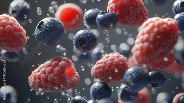 Obraz red berries background