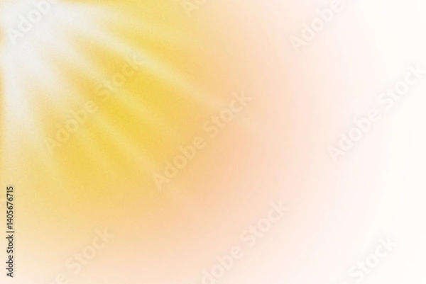 Obraz Bright sun rays on warm orange  transparent background.